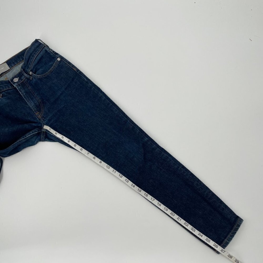 Everlane Mid Rise Dark Wash Skinny Jeans Womens Size 27 Regular Stretch Denim - Picture 7 of 7